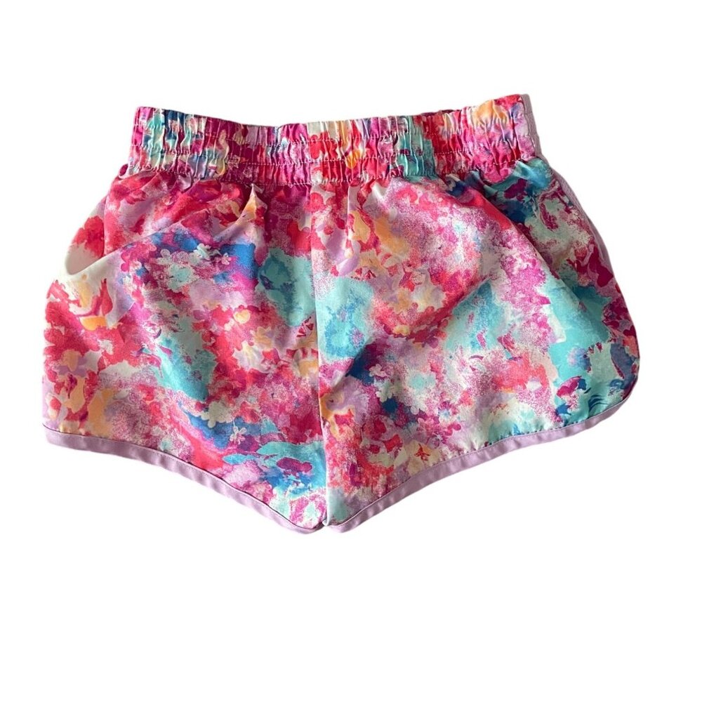 Champion Kids XS (4-5) Elastic Waistband Shorts Multicolor Watercolor Design